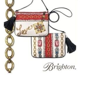 Brighton Glitter & Go Pouch Mini Purse Crossbody Bag Holiday Party Love New